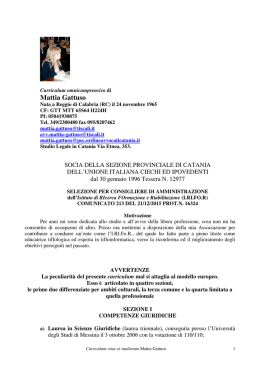 Scarica Cv - Unione Italiana dei Ciechi e degli Ipovedenti