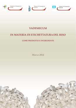 vademecum in materia di etichettaturadel riso