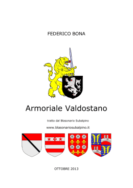 Armoriale Valdostano - Blasonario subalpino