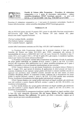 Verbale 10 con annessi giudizi della commissione e relazione