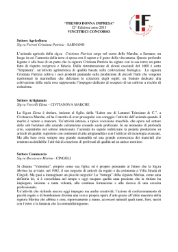 Vincitrici Edizione 2013 - Camera di commercio di Macerata