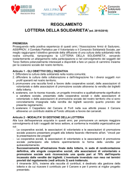 regolamento - Consorzio solidarietà sociale a Forlì Cesena
