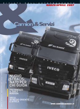 IVECO NEL SEGNO DEGLI ALL BLACKS NUOVO STRALIS: NATO