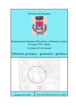 Relazione geologica – geotecnica - geofisica