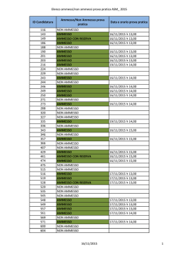 Elenco ammessi/non ammessi prova pratica ASM_ 2015 ID