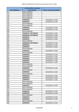 Elenco ammessi/non ammessi prova pratica Cuoca_o 2015 ID