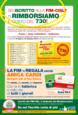 aMICa CarD! - FIM-CISL Bergamo | Federazione Italiana