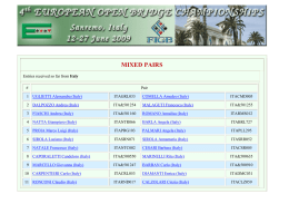 MIXED PAIRS - Scuola Bridge Multimediale