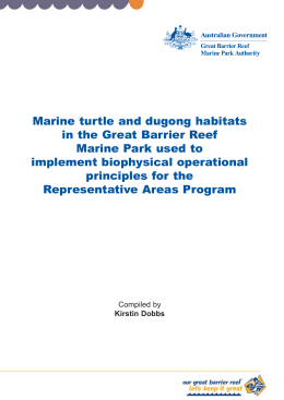 Marine turtle and dugong habitats in the Great Barrier Reef Marine