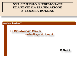 sepsi 2013 - Laboratorio di Microbiologia e Virologia Cosenza