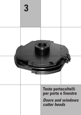 Teste portacoltelli per porte e finestre Doors and windows cutter heads
