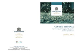 Listino - Terme di Castrocaro