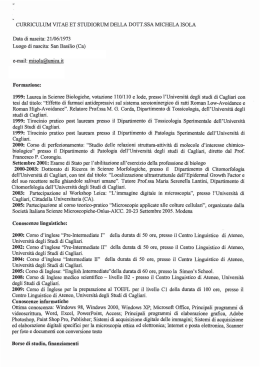 Data di nascita: 21l06/1973 - Amministrazione aperta