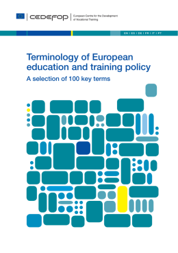 Terminology of European education and training - Cedefop