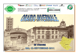 Orario invernale / estivo attuale - Servizio Trasporti