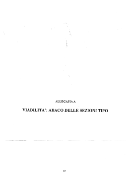 VIABILITA`: ABACO DELLE SEZIONI TIPO