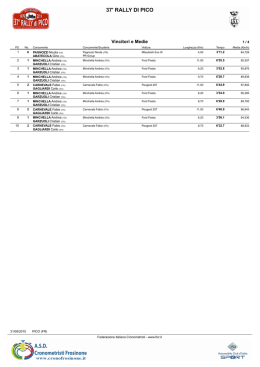 Vincitori Prove Speciali