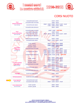 CORSI NUOTO - Nuotatori Milanesi