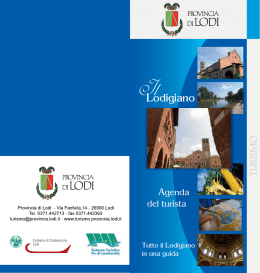 L`Agenda del Turista - Tutto il lodigiano in una guida