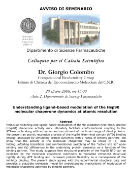 Dr. Giorgio Colombo - Dipartimento di Scienze Chimiche