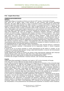 UNIVERSITA` DEGLI STUDI DELLA BASILICATA - CLA