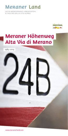 Meraner H&ouml;henweg Alta Via di Merano