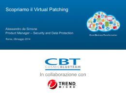 Scopriamo il Virtual Patching In collaborazione con