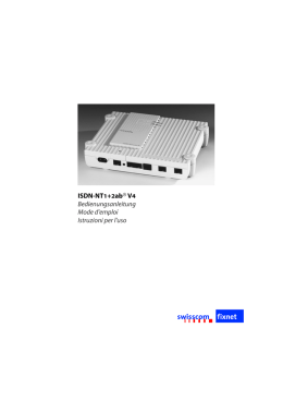 ISDN-NT1+2ab&reg; V4 Bedienungsanleitung Mode d