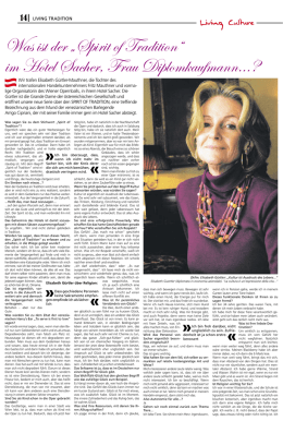 Was ist der &bdquo;Spirit of Tradition&ldquo; im Hotel Sacher, Frau