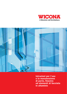 Manuale uso e manutenzione Wicona