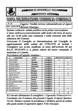 Vendita terreno sdemanializzato al signor