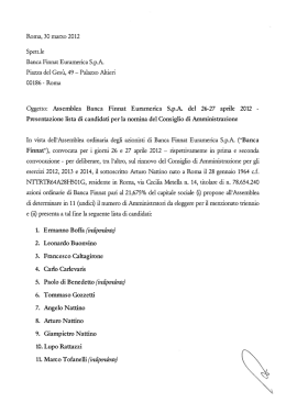 Spett.le Banca Finnat Euramerica S.p.A.