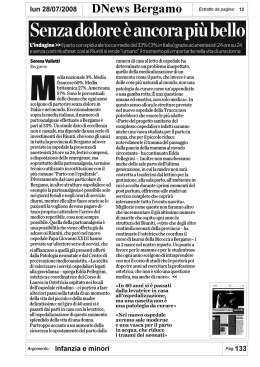 Senza dolore &egrave; ancora pi&ugrave; bello - DNews