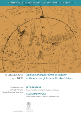 Tradition of ancient Greek astronomy in the celestial globe from