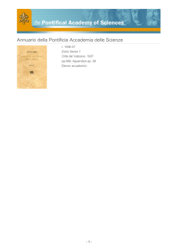 Annuario della Pontificia Accademia delle Scienze