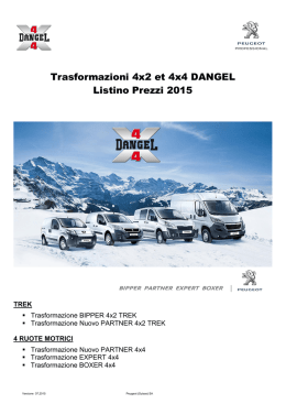 Listino prezzi Peugeot Dangel