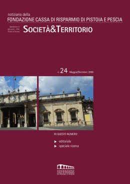 Numero 24 - Fondazione Cassa di Risparmio di Pistoia e Pescia