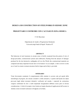 DESIGN AND CONSTRUCTION OF STEELWORKS IN SEISMIC