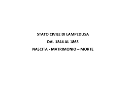 stato civile di lampedusa dal 1844 al 1865 nascita