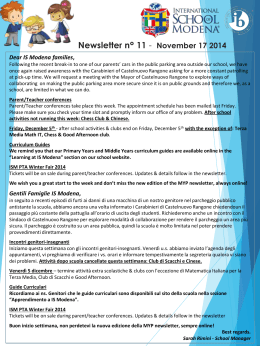 Newsletter n&deg; 11 - November 17 2014