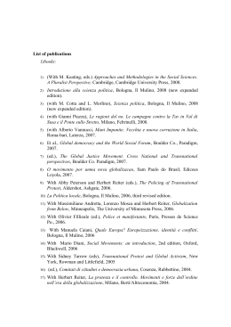 List of publications 1)books - European University Institute