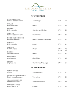 vini bianchi ticinesi vini bianchi italiani