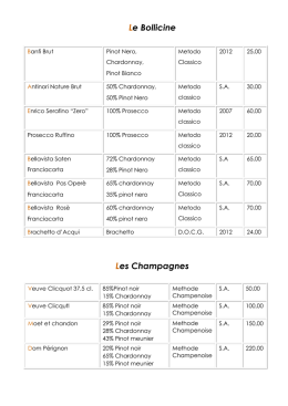 La Carta dei Vini - Ristorante i Quattro Amici