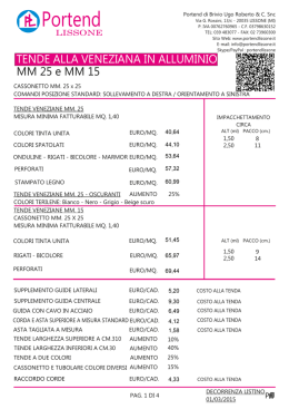 veneziana in alluminio