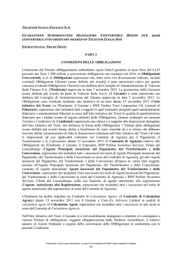 PART 2 CONDIZIONI DELLE OBBLIGAZIONI L