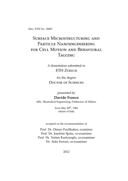 Surface Microstructuring and Particle Nanoengineering for Cell