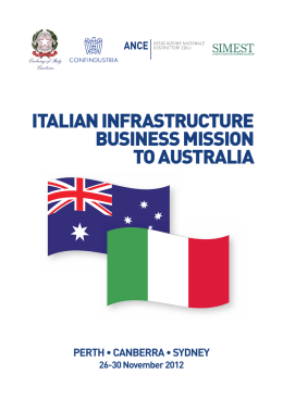 italian infrastructure business mission to australia