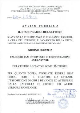 COMUNE DI ROCCHETTA SANT`ANTONIO (Foggia) P.zzaA. Moro