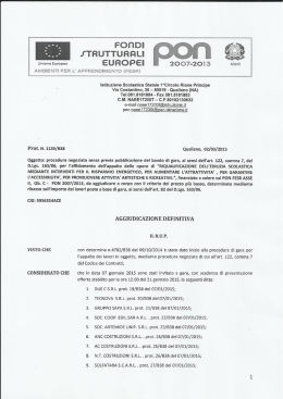 Determina aggiudicazione definitiva appalto