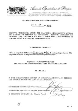 DELIBERAZIONE DEL DIRETTORE GENERALE